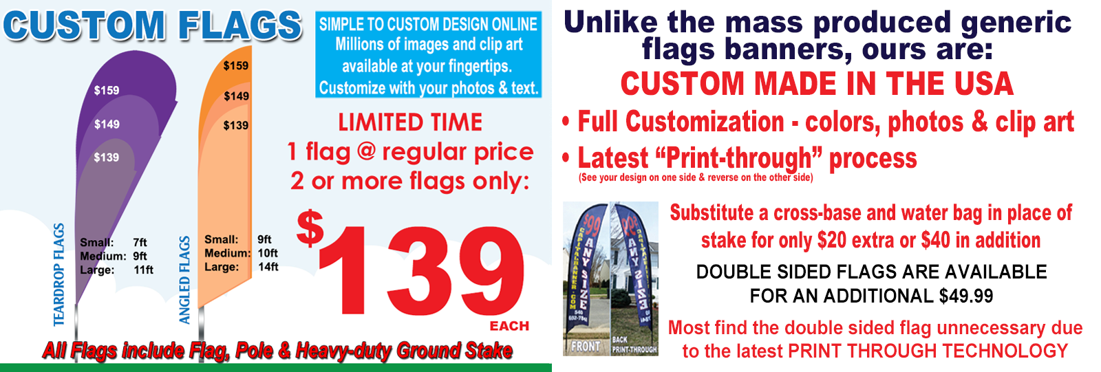 custom feather flags